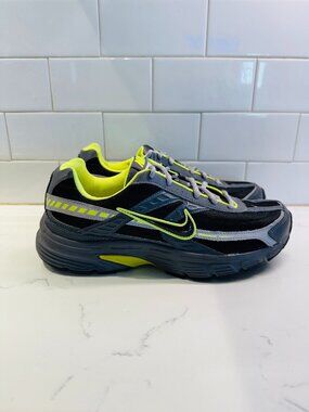 Nike Initiator Lace Up Sneaker Mens 8 Gray Lime Green 394055-023 BRS1000 Sole